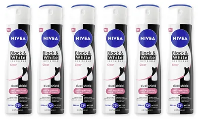 Produktbild von NIVEA Deodorant Black & White Invisible Clear Deo Spray 6 x 150ml