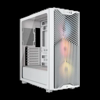Zdjęcie produktu dla Corsair Midi Tower 3200D RS ARGB PC Case, Midi Tower, PC, Biały, ATX, Mini-ATX, micro ATX, Stal, Szkło hartowane, Wielo