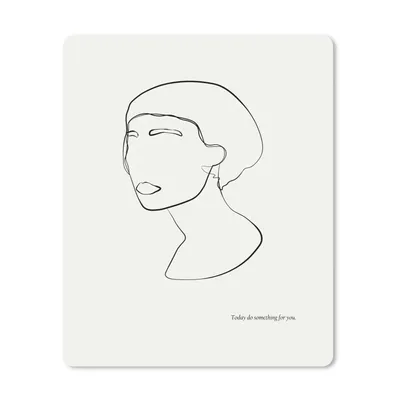 Produktbild von MuchoWow® Mauspad Mousepad Text - Frauen - Strichzeichnungen - Zitate 30x40 cm - Mousepads - Maus Mat - Pad - Mausunterlage - Mausmatten