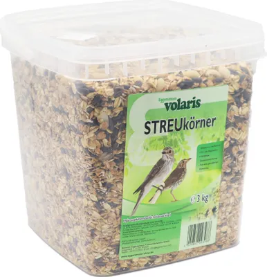 Produktbild von Eggersmann volaris 3 kg Volaris Streukörner | Fett-& Energiereich | für alle Vogelarten | Vogelfutter Wildvögel ganzjährig | Wildvogelfutter Sonnenblu