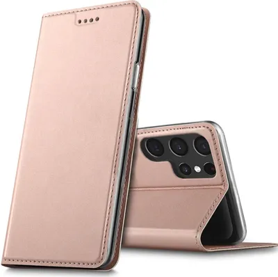 Produktbild von Conie Ultra Slim Klapp Tasche für Samsung Galaxy S23 Ultra Kartenfach Hülle Rundumschutz in Rosa