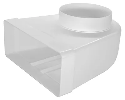 Produktbild von Europlast KLD29-125 – Übergangsbogen aus Kunststoff, 220x90mm, Ø125mm