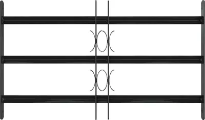 Immagine prodotto di Griglia per finestre vidaXL 75,5 x 45 cm in acciaio verniciato a polvere, nero