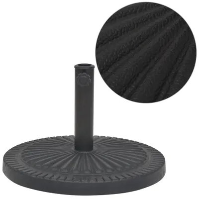 Image de Socle de parasol Résine Rond Noir 14 kg