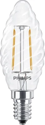 A close-up studio shot of a Philips LED light bulb.