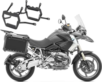 Produktbild von Set Alukoffer + Kofferträger passend für BMW R 1200 GS 04-12 / Adventu