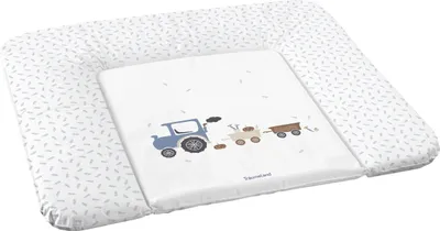 Produktbild von Träumeland Wickelauflage Little Farm blau 75 x 85 cm