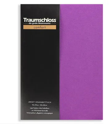 Produktbild von Traumschloss Comfort Jersey Spannbettlaken 90-100 x 200 cm violett 100% Baumwolle