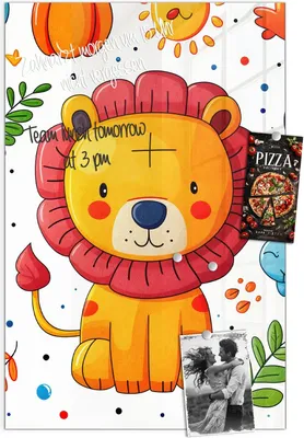 Produktbild von Magnettafel 40x60cm Pinnwand Whiteboard beschreibbar - Tierisches Design