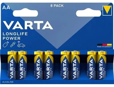 Batéria, AA tužková, 8 ks, VARTA "Longlife Power"
