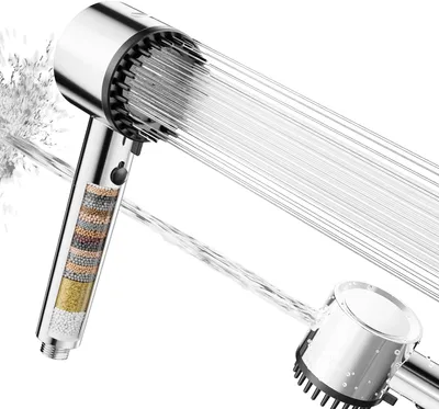 Obrázek produktu pro Sprchové hlavice a sprchové hadice: Sprchová hlavice s filtrem, ruční sprcha s vysokým tlakem a 20vrstvým filtrováním, úsporná sprcha s 5 různými režimy proudění, energeticky úsporná sprcha
