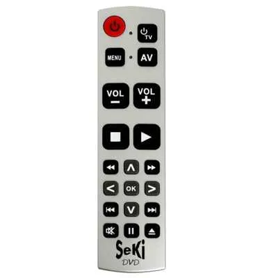Obrázek produktu pro Dálkový ovladač SeKi DVD /stříbrný univerzální pro seniory