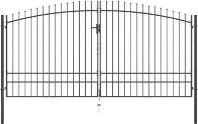 Produktbild von Doppeltür-Gartentor Woerden mit Speerspitze 400 x 249,5 cm