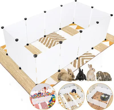 Produktbild von TolleTour Freigehege Kleintierzaun Leicht zu montieren Modularer Zaunbau DIY-Zaun 12 Stück 35x45 cm