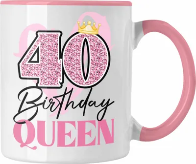 Produktbild von Trendation -  40. Geburtstag Tasse Frau Geschenk 40er Geschenkidee 40 Mutter Frauen Lustig Geschenke (Rosa)