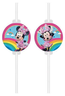 Produktbild von 4 Trinkhalme / Strohhalme - Minnie Maus