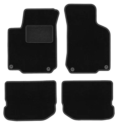 Immagine prodotto di Tappetini in moquette per Volkswagen Golf IV 1997-2003 (hatchback/station wagon) – set 4 pezzi, neri, su misura – Wielganizator LUX