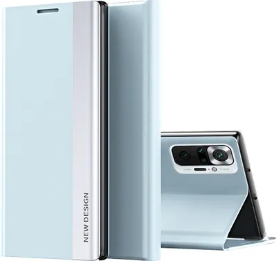 Obrázek produktu pro Redmi Note 10 Pro Case, LaimTop LeatherPolyuretanMagnetic Flip Stand Case pro Xiaomi Redmi Note 10 Pro/Note 10 Pro Max Blue