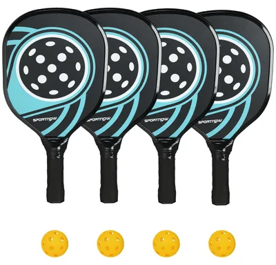 Productafbeelding van Set van 4 pickleball rackets voor beginners en recreatieve spelers.