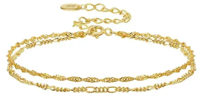 Produktbild von TwistGlow – Zweireihiges Armband aus 925 Silber, filigran & glänzend – Silber
