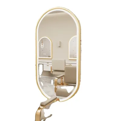 Image de Miroir de salle de bain, design ovale, éclairage LED, 120X60cm(48x24inch)