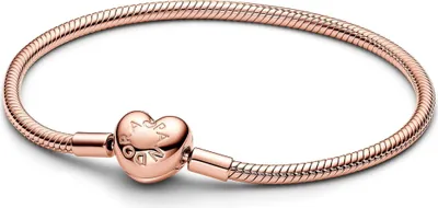 Produktbild von Pandora Moments Schlangen-Gliederarmband mit Herz-Verschluss 583050C00 Damenarmband, Armbandumfang:20cm