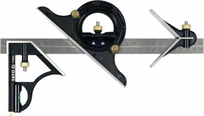 Image de Équerre combinée Équerre de butée 300mm Équerre multifonctionnelle avec butée Échelle opposée Équerre de précision