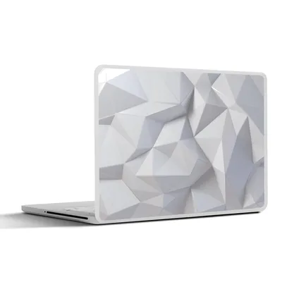 Produktbild von MuchoWow® Laptop Aufkleber Sticker Cover Hintergrund - Abstrakt - Weiß 36.5x27.5 cm - Laptop-Sticker
