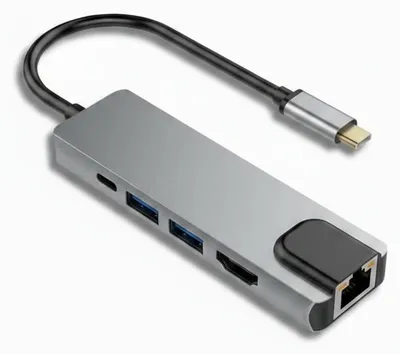 Produktbild von Zaltino - USB-C-Hub - 5-in-1 - 4K HDMI - Aluminium