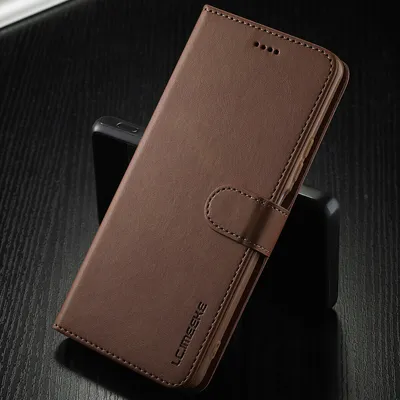 Obrázek produktu pro Pouzdro pro Xiaomi 12 Pro, kožené flipové pouzdro s magnetickým uzávěrem a stojánkem, ochranné pouzdro Hnědý