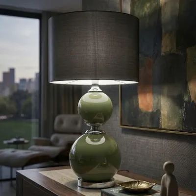 Obrázok produktu pre Sklenená stolová lampa ø 38x65 cm, Obrázok generovaný UI