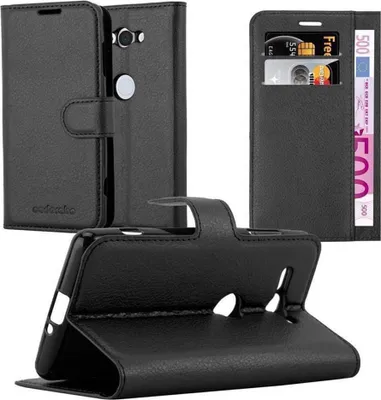 Obrázok produktu pre Cadorabo Case for Sony Xperia XZ2 COMPACT Protective Case in Black Puzdro na mobilný telefón s magnetickým zatváraním