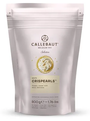 Produktbild von Callebaut Crisppearls Weiß 800g – Knusprige weiße Schokoladenperlen zum Backen & Dekorieren
