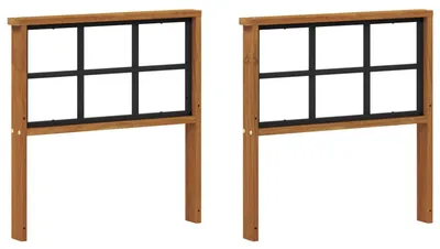Image de vidaXL Accoudoirs, 2 pièces, couleur naturelle, 60 x 6 x 61 cm, en bois d'acacia massif