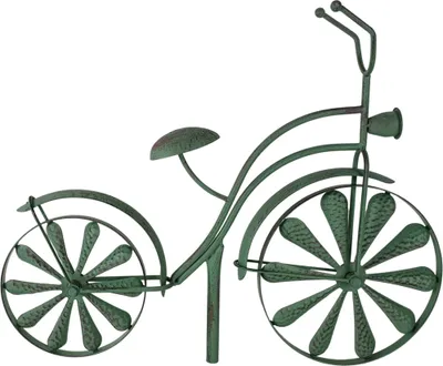 Produktbild von Sesua Metall Gartenstab Fahrrad grün 160 cm shabby Gartenstecker vintage Gartendeko