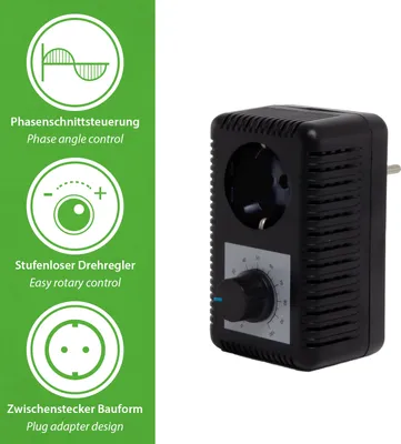 Produktbild von Dimmer Steckdosendimmer 1200Watt Leistungsregler Spannungsregler Regler Mi-Heat