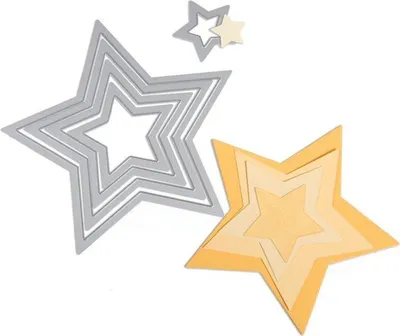 Produktbild von SIZZIX Stanzform Präge Stanzschablone Cutting Die, Stars 657567