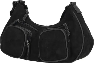 Produktbild von Christian Wippermann kleine leichte Damen Tasche Schultertasche Umhängetasche Crossbody Bag Leder Optik Handtasche Schwarz