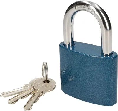 Produktbild von KOTARBAU® Gusseisen-Vorhangschloss 60 mm zur Einbruchsicherung Universalschloss Vorhängeschloss Bügelschloss mit Blauem Gehäuse