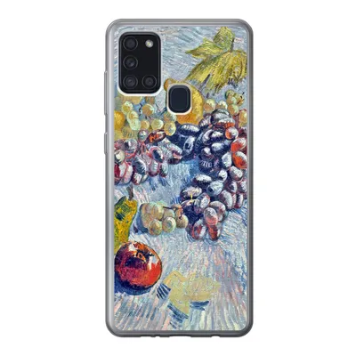 Produktbild von MuchoWow® Handyhülle Schutzhülle Hülle für Samsung Galaxy A21s Weintrauben, Zitronen, Birnen und Äpfel - Vincent van Gogh Silikon Softcase Handy Hülle - Hartschale