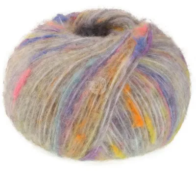 Produktbild von Lana Grossa - Cassata 0012 hellgrau violett saphirblau zartgelb graurosa pfirsich