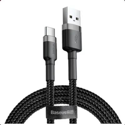 Produktbild von Nowy Kabel Baseus Cafule USB-C TYP-C QC 3.0 2m Czarno-Szary