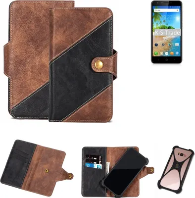 Produktbild von K-S-Trade Handy Hülle Schutz Hülle Schutzhülle Bookstyle Case kompatibel mit Doogee Y6C Handy Cover Hülle Schutztasche 1x