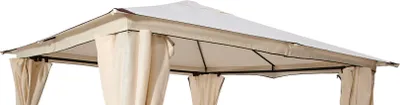 Produktbild von DEGAMO Pavillonplane Pavillondach Ersatzdach für Pavillon VENEZIA 300x300cm, Polyester PVC-beschichtet écru, wasserdicht