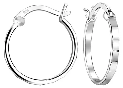 Produktbild von Kleine Creolen Silber 925 Ohrringe mit französischem Verschluss 16 mm