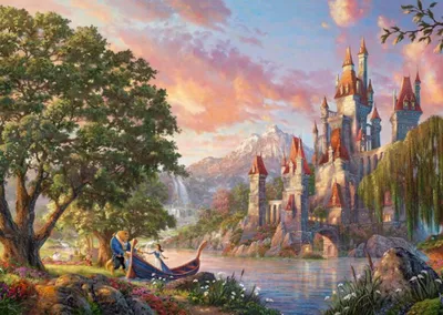 Image de Schmidt Spiele Schmidt Spiele 57372 Disney, Belle's Magical World (AT), Thomas Kinkade Puzzle 1.000 Teile - DISNEY 57372