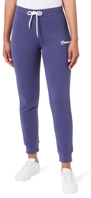 Productafbeelding van Champion Legacy dames broek met grafische details en ribbels aan de pijpen, maat S, blauw, kleur: blauw, maat: S