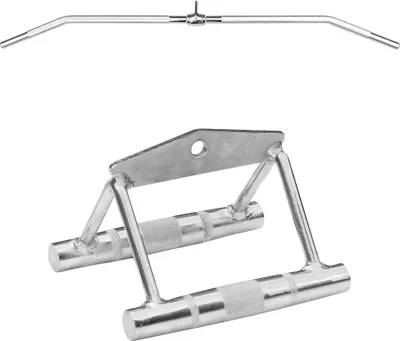 Produktbild von Sporttrend 24 - Seilzug Set Parallelgriff breit + Latzugstange lang