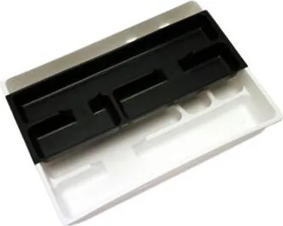 Produktbild von Schulz 125100 Besteckkasten doppelt weiß/schwarz 39 x 28 x 7 cm