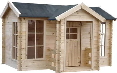 Produktbild von Kinderspielhaus Nature Park - 2,35 x 1,75 Meter aus 19mm Blockbohlen